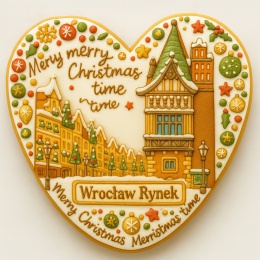 Ciastko lukrowane KAMIENICE WROCŁAW SERCE No.90 roz.L ręcznie robione