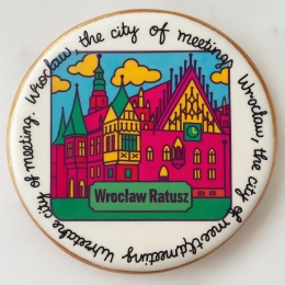 Ciastko lukrowane KAMIENICE WROCŁAW COLORS KOŁO No.107 roz.XL ręcznie robione