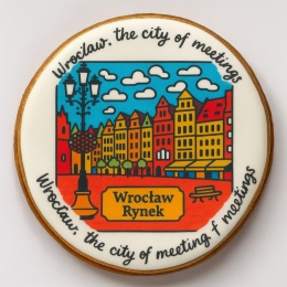 Ciastko lukrowane KAMIENICE WROCŁAW COLORS KOŁO No.108 roz.XL ręcznie robione