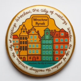 Ciastko lukrowane KAMIENICE WROCŁAW COLORS KOŁO No.113 roz.XL ręcznie robione