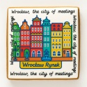 Ciastko lukrowane KAMIENICE WROCŁAW COLORS KWADRAT No.112 roz.XL ręcznie robione