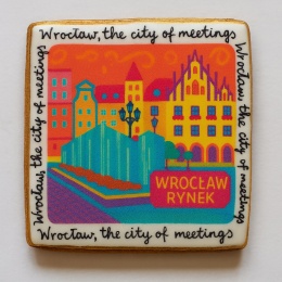 Ciastko lukrowane KAMIENICE WROCŁAW COLORS KWADRAT No.117 roz.XL ręcznie robione