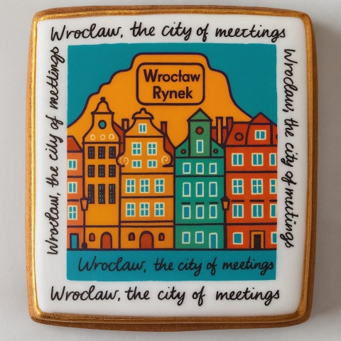 Ciastko lukrowane KAMIENICE WROCŁAW COLORS PION No.113 roz.XL ręcznie robione Ciastko lukrowane KAMIENICE WROCŁAW COLORS PION No.113 roz.XL ręcznie robione