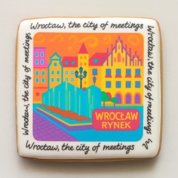 Ciastko lukrowane KAMIENICE WROCŁAW COLORS POZIOM No.117 roz.XL ręcznie robione