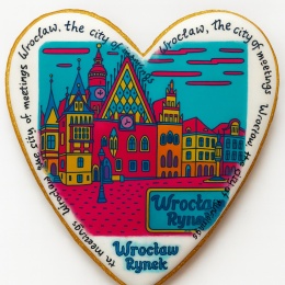 Ciastko lukrowane KAMIENICE WROCŁAW COLORS SERCE No.111 roz.XL ręcznie robione