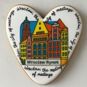 Ciastko lukrowane KAMIENICE WROCŁAW COLORS SERCE No.114 roz.XL ręcznie robione