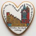Ciastko lukrowane KAMIENICE WROCŁAW COLORS SERCE No.116 roz.XL ręcznie robione