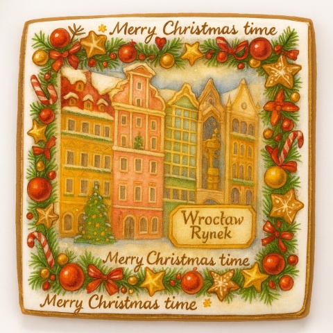 Ciastko lukrowane KAMIENICE WROCŁAW POZIOM No.86 roz.S ręcznie robione