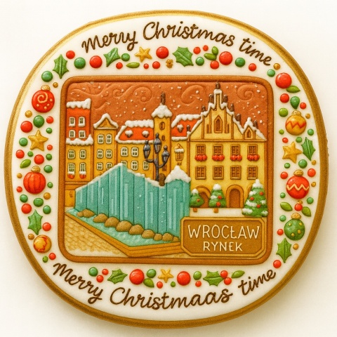 Ciastko lukrowane KAMIENICE WROCŁAW KOŁO No.94 roz.XL ręcznie robione