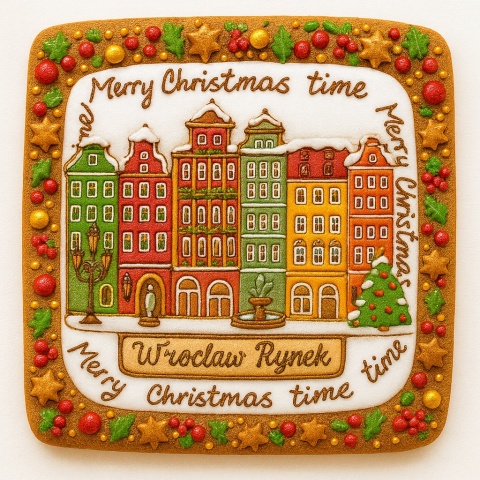 Ciastko lukrowane KAMIENICE WROCŁAW KWADRAT No.87A roz.XL ręcznie robione