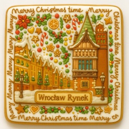 Ciastko lukrowane KAMIENICE WROCŁAW PION No.90 roz.S ręcznie robione