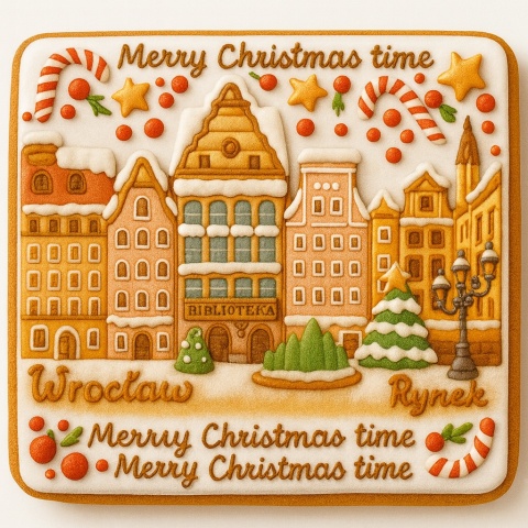 Ciastko lukrowane KAMIENICE WROCŁAW POZIOM No.93 roz.L ręcznie robione