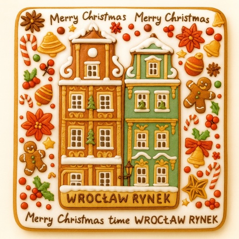 Ciastko lukrowane KAMIENICE WROCŁAW PION No.100 roz.L ręcznie robione