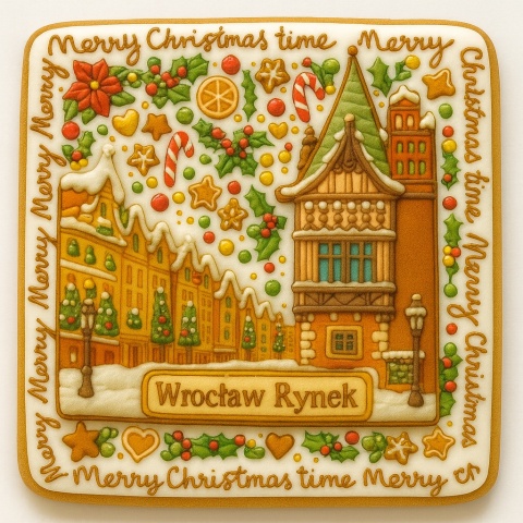 Ciastko lukrowane KAMIENICE WROCŁAW PION No.90 roz.M ręcznie robione