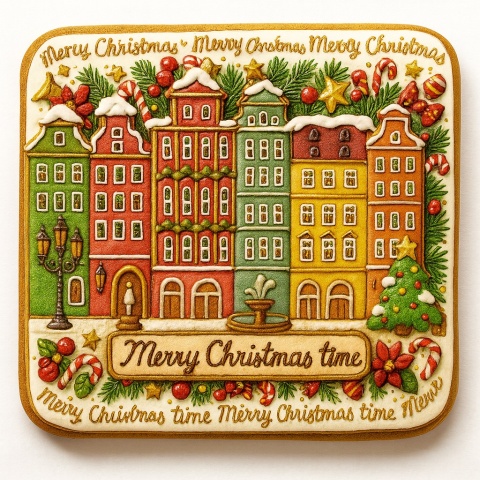 Ciastko lukrowane KAMIENICE WROCŁAW POZIOM No.87A roz.L ręcznie robione