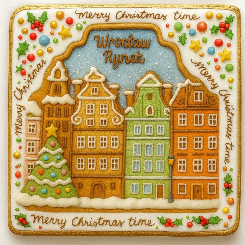Ciastko lukrowane KAMIENICE WROCŁAW POZIOM No.107 roz.M ręcznie robione Ciastko lukrowane KAMIENICE WROCŁAW POZIOM No.107 roz.M ręcznie robione