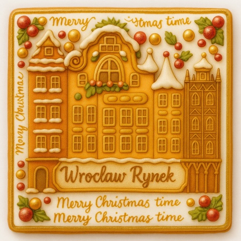 Ciastko lukrowane KAMIENICE WROCŁAW POZIOM No.85 roz.M ręcznie robione