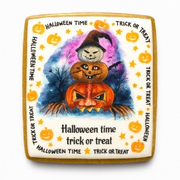 Ciastko lukrowane HALLOWEEN No.23 roz.S PION ręcznie robione