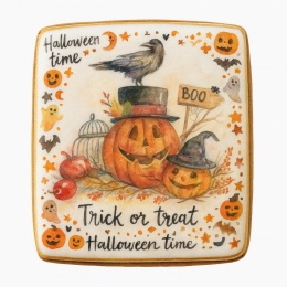 Ciastko lukrowane HALLOWEEN No.24 roz.S PION ręcznie robione
