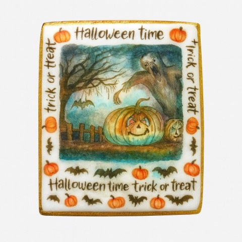 Ciastko lukrowane HALLOWEEN No.29 roz.S PION ręcznie robione