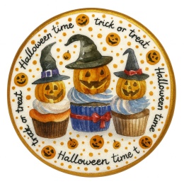 Ciastko lukrowane HALLOWEEN No.31 roz.L KOŁO ręcznie robione