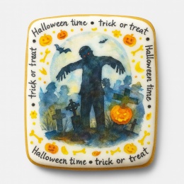 Ciastko lukrowane HALLOWEEN No.32 roz.XL PION ręcznie robione