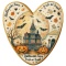 Ciastko lukrowane HALLOWEEN No.34 roz.S SERCE ręcznie robione