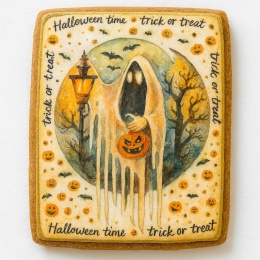 Ciastko lukrowane HALLOWEEN No.40 roz.XL PION ręcznie robione