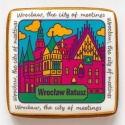 Ciastko lukrowane KAMIENICE WROCŁAW COLORS KWADRAT No.107 roz.XL ręcznie robione