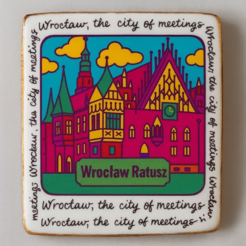 Ciastko lukrowane KAMIENICE WROCŁAW COLORS PION No.107 roz.XL ręcznie robione Ciastko lukrowane KAMIENICE WROCŁAW COLORS PION No.107 roz.XL ręcznie robione