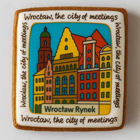 Ciastko lukrowane KAMIENICE WROCŁAW COLORS PION No.114 roz.XL ręcznie robione Ciastko lukrowane KAMIENICE WROCŁAW COLORS PION No.114 roz.XL ręcznie robione