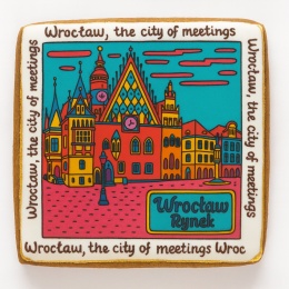 Ciastko lukrowane KAMIENICE WROCŁAW COLORS POZIOM No.111 roz.XL ręcznie robione