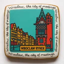 Ciastko lukrowane KAMIENICE WROCŁAW COLORS POZIOM No.116 roz.XL ręcznie robione