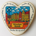 Ciastko lukrowane KAMIENICE WROCŁAW COLORS SERCE No.108 roz.XL ręcznie robione