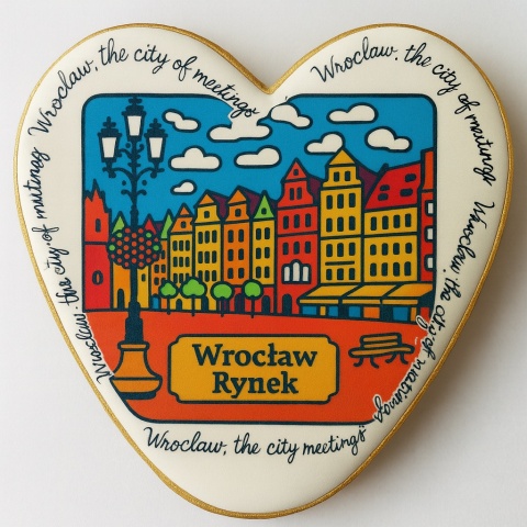Ciastko lukrowane KAMIENICE WROCŁAW COLORS SERCE No.108 roz.XL ręcznie robione