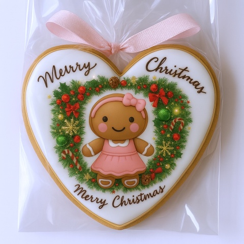 Ciastko lukrowane Mamik Family Siostra Pink roz.S serce ręcznie robione Ciastko lukrowane Mamik Family Siostra Pink roz.S serce ręcznie robione