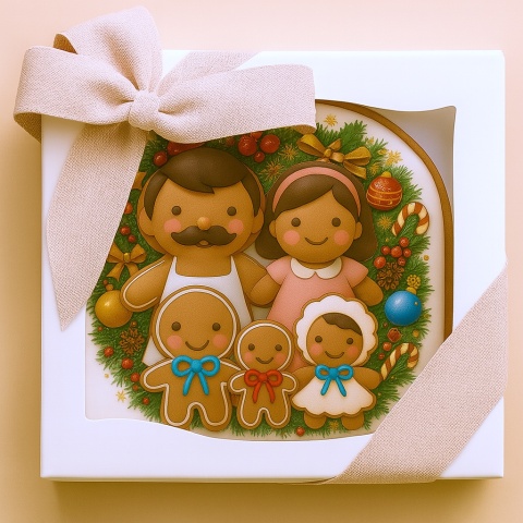 Ciastko lukrowane Mamik Family roz.XL prosto ręcznie robione Ciastko lukrowane Mamik Family roz.XL prosto ręcznie robione