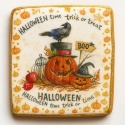 Ciastko lukrowane HALLOWEEN No.21 roz.L KWADRAT ręcznie robione