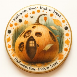 Ciastko lukrowane HALLOWEEN No.30 roz.S KOŁO ręcznie robione