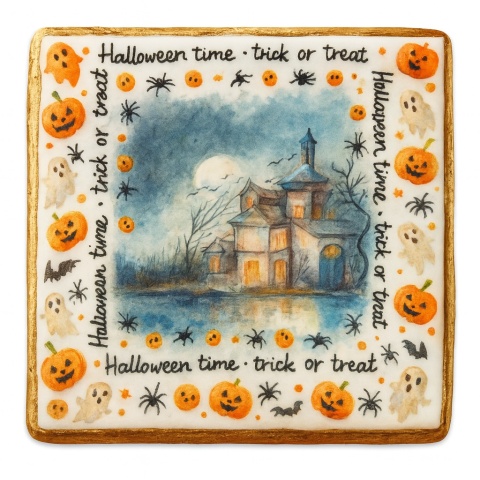 Ciastko lukrowane HALLOWEEN No.28 roz.S POZIOM ręcznie robione Ciastko lukrowane HALLOWEEN No.28 roz.S POZIOM ręcznie robione