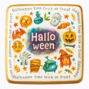Ciastko lukrowane HALLOWEEN No.41 roz.S KWADRAT ręcznie robione