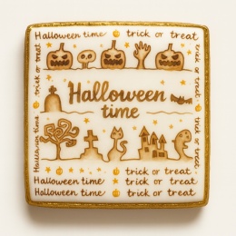 Ciastko lukrowane HALLOWEEN No.42 roz.XL KWADRAT ręcznie robione