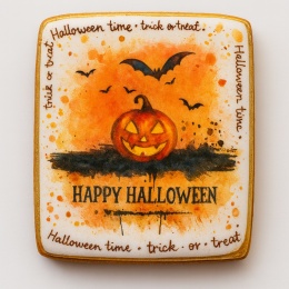 Ciastko lukrowane HALLOWEEN No.17 roz.XL PION ręcznie robione