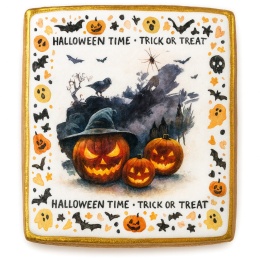 Ciastko lukrowane HALLOWEEN No.21 roz.XL KWADRAT ręcznie robione