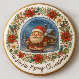 Ciastko lukrowane MIKOŁAJ KULA BOŻE NARODZENIE KOŁO roz.XL ręcznie robione