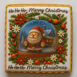 Ciastko lukrowane MIKOŁAJ KULA BOŻE NARODZENIE PION roz.XL ręcznie robione