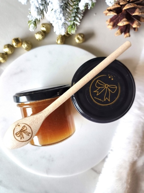 Mam Miodek z podlaskiej pasieki nawłociowo-spadziowy z drewnianą łyżeczką