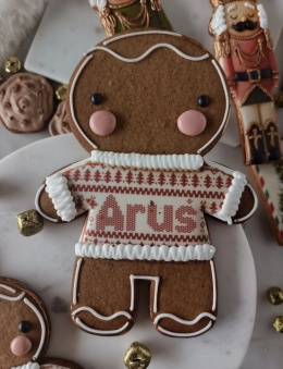 Pierniczek Piernikowy ludek Ciastek w sweterku Twoje imię 17 cm