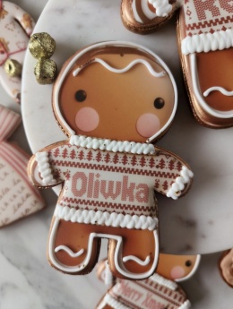 Pierniczek Piernikowy ludek Ciastek Mamik w sweterku Twoje imię premium 13 cm