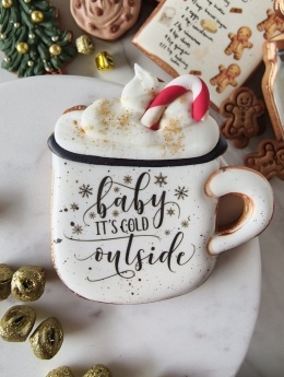 Pierniczek lukrowany kubek ze świątecznym kakao Baby it's cold outside